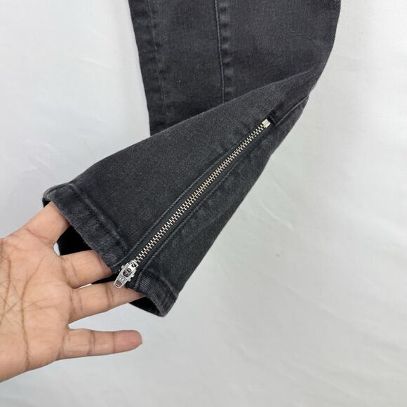 We the Free Bella Moto High-Rise Skinny Jeans Size 31 Washed Black Free People - Picture 9 of 16